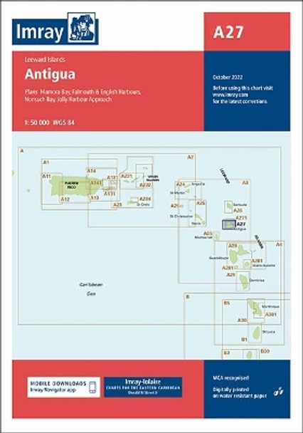 Imray Chart A27: Antigua: 2022 by Imray 9781786794154