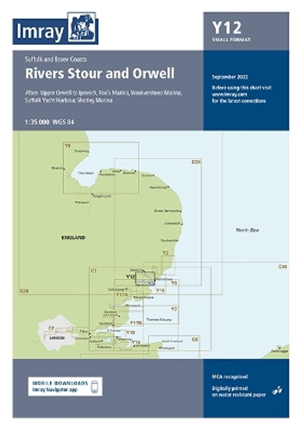 Imray Chart Y12: Rivers Stour and Orwell: 2022 by Imray 9781786794260