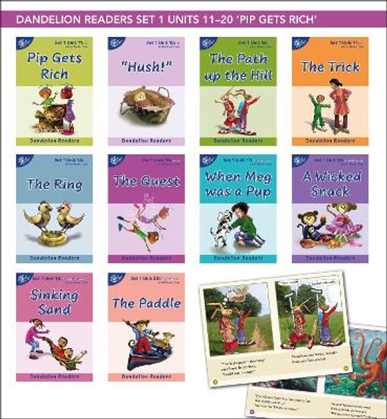 Phonic Books Dandelion Readers Set 1 Units 11-20 (Two-letter spellings sh, ch, th, ng, qu, wh, -ed, -ing, le): Decodable books for beginner readers Two-letter spellings sh, ch, th, ng, qu, wh, -ed, -ing, le by Phonic Books 9781907170058