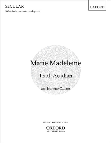 Marie Madeleine by Trad. Acadian 9780193543751