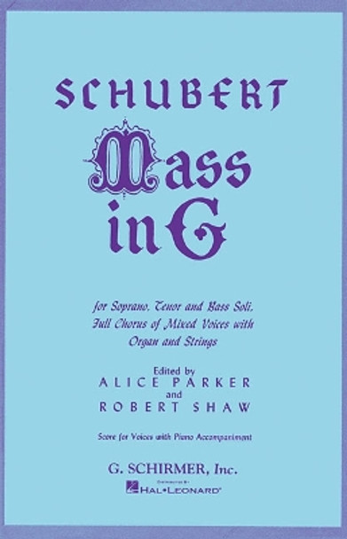 Mass in G by Franz Schubert 9780793554829