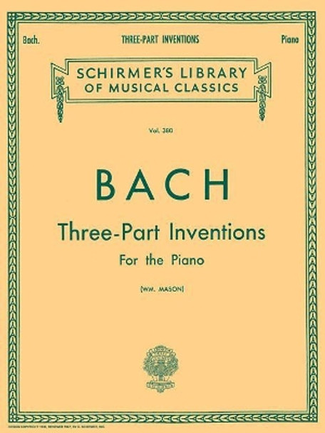 15 Three-Part Inventions by Johann Sebastian Bach 9781458426642