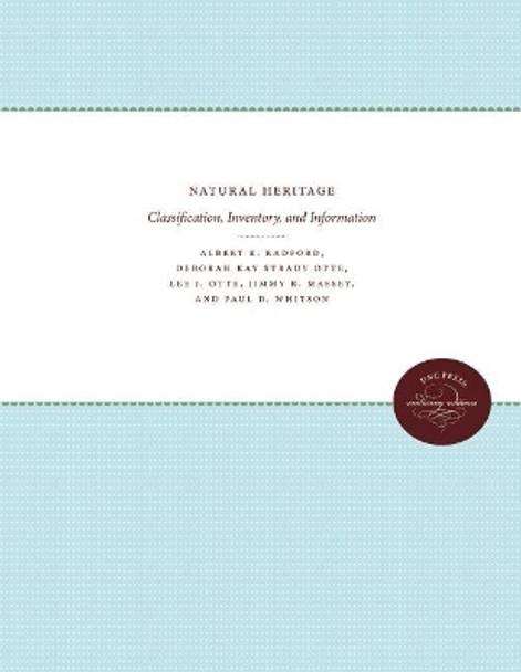 Natural Heritage: Classification, Inventory, and Information by Paul D. Whitson 9780807867525