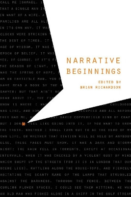 Narrative Beginnings: Theories and Practices by Brian Richardson 9780803239746