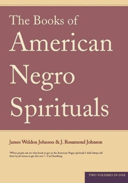 The Books Of American Negro Spirituals by James Weldon Johnson 9780306812026