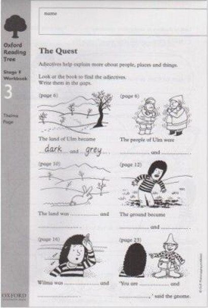 Oxford Reading Tree: Level 9: Workbooks: Workbook 3: The Quest and Survival Adventure (Pack of 6) by Thelma Page 9780199167715