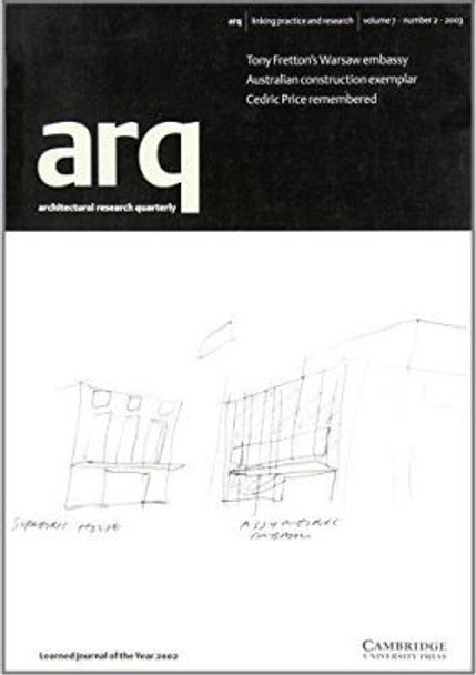 arq: Architectural Research Quarterly: Volume 7, Part 2 by Peter Carolin 9780521537667