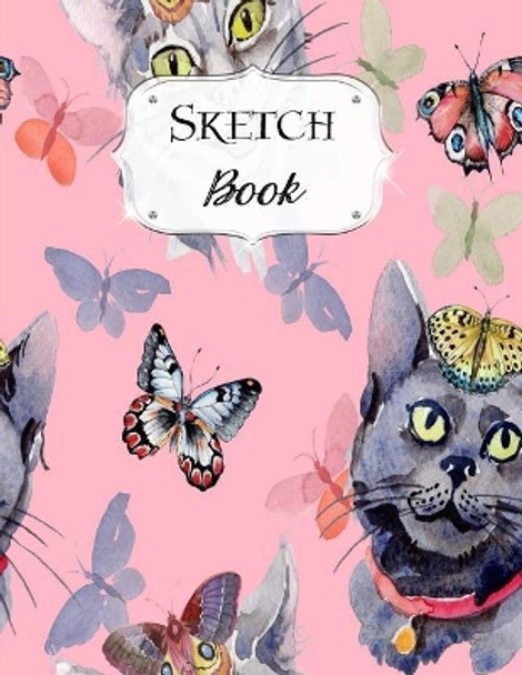 Sketch Book: Cat Sketchbook Scetchpad for Drawing or Doodling Notebook Pad for Creative Artists #7 Pink Butterfly by Jazzy Doodles 9781073501199