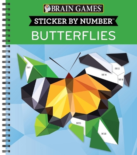 Brain Games - Sticker by Number: Butterflies (28 Images to Sticker) by Publications International Ltd 9781639380909