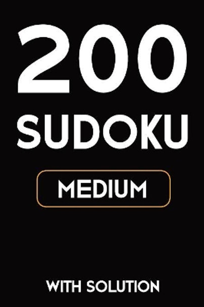 200 Sudoku medium with solution: Puzzle Book, 2 puzzles per page, 9x9 by Tewebook Sudoku Puzzle 9781079421965