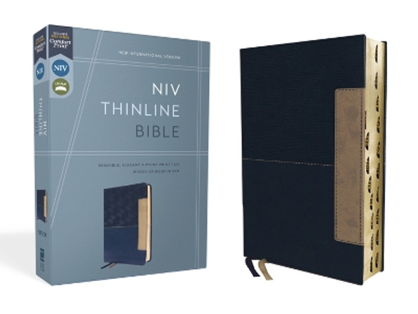 NIV, Thinline Bible, Leathersoft, Blue, Red Letter, Thumb Indexed, Comfort Print by Zondervan 9780310462071