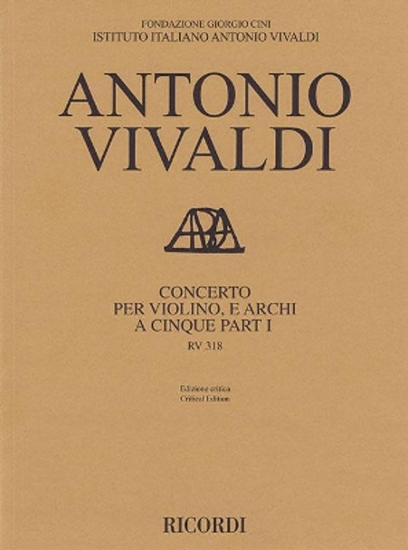 Concerto Rv 813 for Violin and Strings in Five Parts: Practical Series Score by Antonio Vivaldi 9781540053213