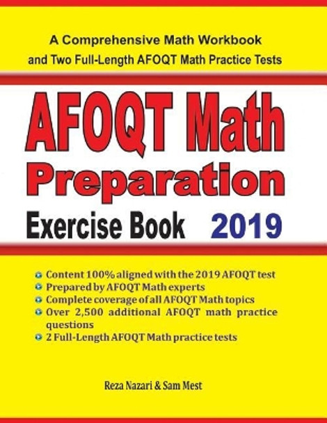 AFOQT Math Preparation Exercise Book: A Comprehensive Math Workbook and Two Full-Length AFOQT Math Practice Tests by Sam Mest 9781097720163