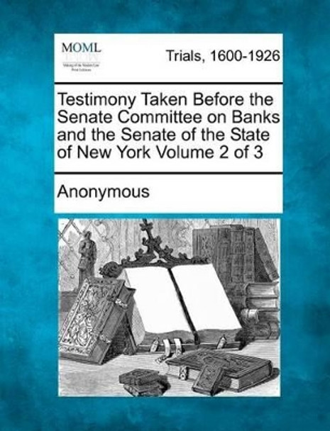 Testimony Taken Before the Senate Committee on Banks and the Senate of the State of New York Volume 2 of 3 by Anonymous 9781275111349