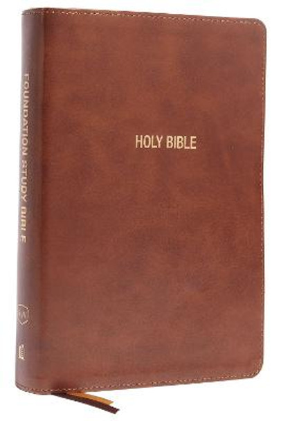 KJV, Foundation Study Bible, Large Print, Leathersoft, Brown, Red Letter, Comfort Print: Holy Bible, King James Version by Thomas Nelson