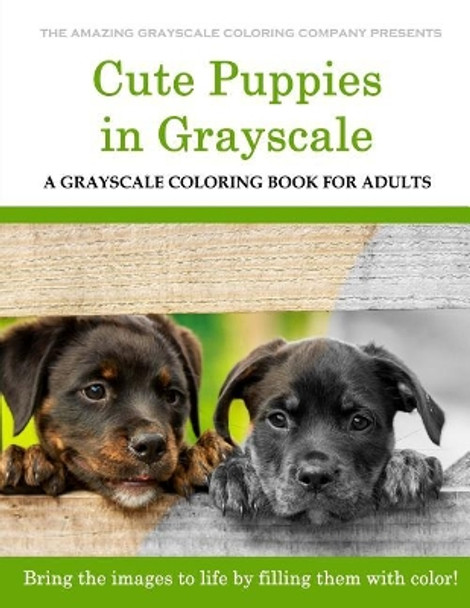 Cute Puppies: A Grayscale Coloring Book for Adults by Dar Payment 9781976424649