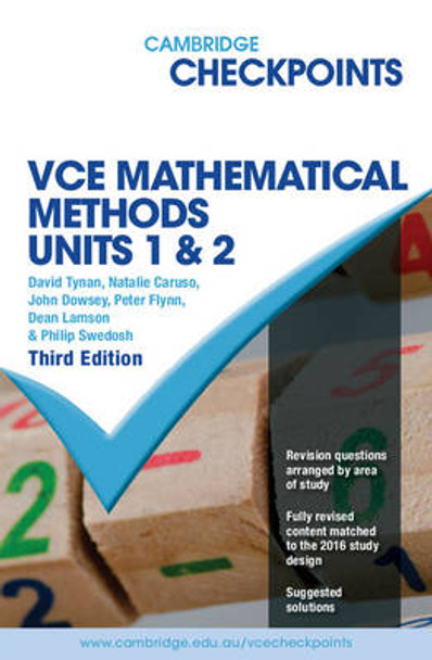 Cambridge Checkpoints VCE Mathematical Methods Units 1 and 2 by David Tynan