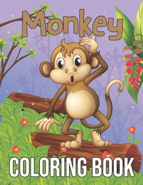 Monkey Coloring Book: Stress Relieving Monkeys Coloring Activity Book for Adults Relaxation - Funny Monkey Coloring Book for Grown-ups, Monkey Adult Coloring Book for Men and Women by Pretty Coloring Cafe 9798746158451