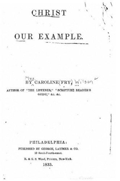 Christ our example by Caroline Fry 9781532875083