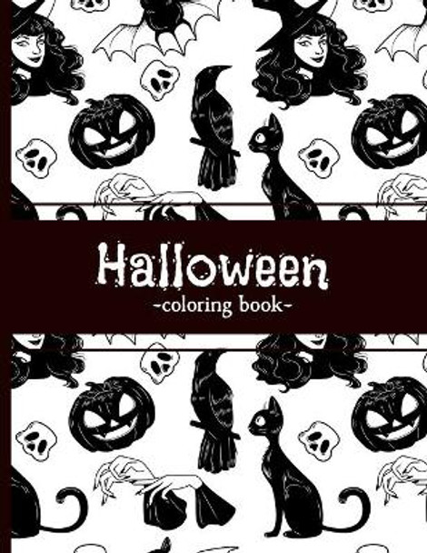 Halloween -coloring book-: Halloween characters coloring pages for teens & adults. Witches, Haunted houses & Black cats. by Ana Editions 9798669120870