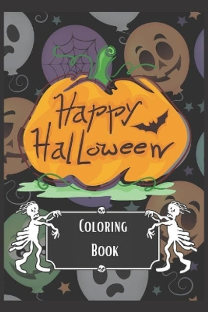 Happy Halloween coloring book: Halloween Color Book With 110 Beautiful Large Color Pages by Andria Vermonne 9798691186059