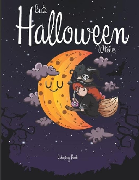 Cute Halloween Witches coloring book: Halloween Coloring Book for Adults and kids Stress Relief and Relaxation Jack-o-Lanterns, Cats, Owls, Lamas and More! by Halloween Mycure 9798668347766