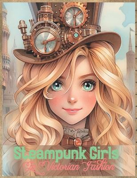 Steampunk Girls in Victorian Fashion: Anime Coloring Book For Adults And Teens by Steampunk World 9798854248839