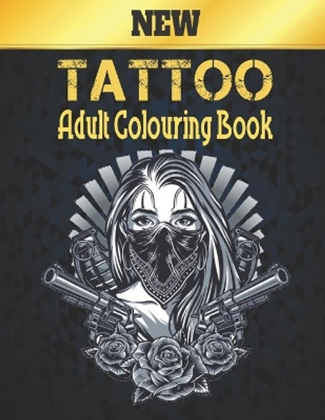 Colouring Book Tattoo Adult: Beautiful Stress Relieving 50 one Sided Tattoo Designs for Stress Relief and Relaxation Amazing Tattoo Designs to Color Coloring Book Stress Relieving Skulls, Animals and Roses Tattoos by Qta World 9798687357944