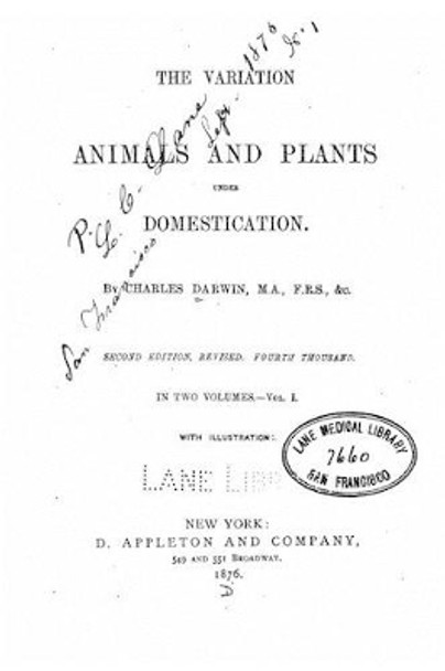 The Variation of animals and plants under domestication by Professor Charles Darwin 9781532810121