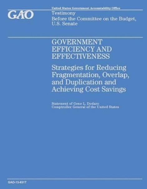 Government Efficiency and Effectiveness: Strategies for Reducing Fragmentation, Overlap, and Duplication and Achieving Cost Savings by Government Accountability Office 9781503136199