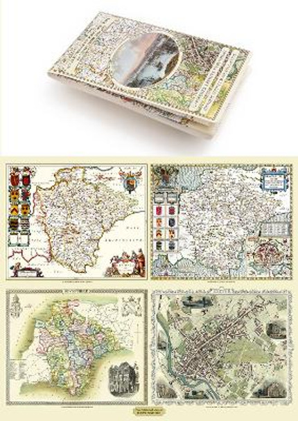 Collection of Four Historic Maps of Devon from 1611-1851 by Mapseeker Publishing Ltd.