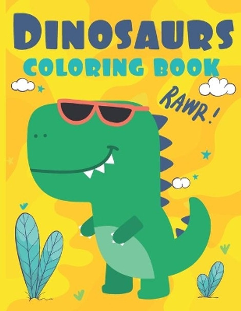 dinosaur coloring book: great gift fun and cute for kids boys girls and toddlers preschoolers ages 4-8,3-8, 6-8, Unique Illustrations fantastic dinosaur facts drawing activity book by Bl Ayoub 9798652011208