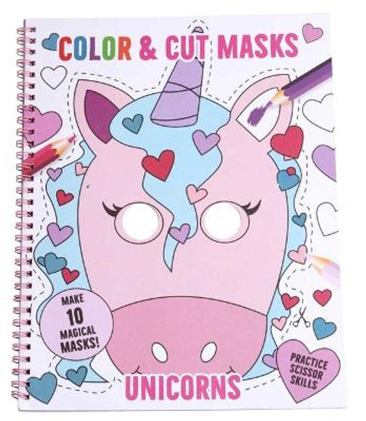 Color & Cut Masks: Unicorns: Origami for Kids Art Books for Kids 4 - 8 Boys and Girls Coloring Creativity and Fine Motor Skills by Insight Kids