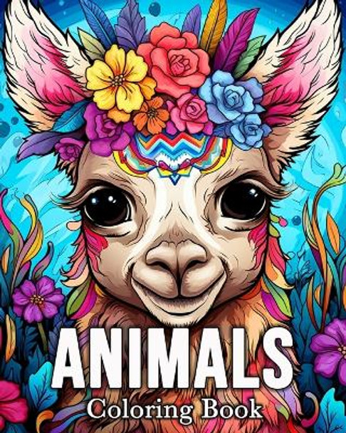 Animal Coloring Book: 50 Cute Images for Stress Relief and Relaxation by Mandykfm Bb 9798880526758