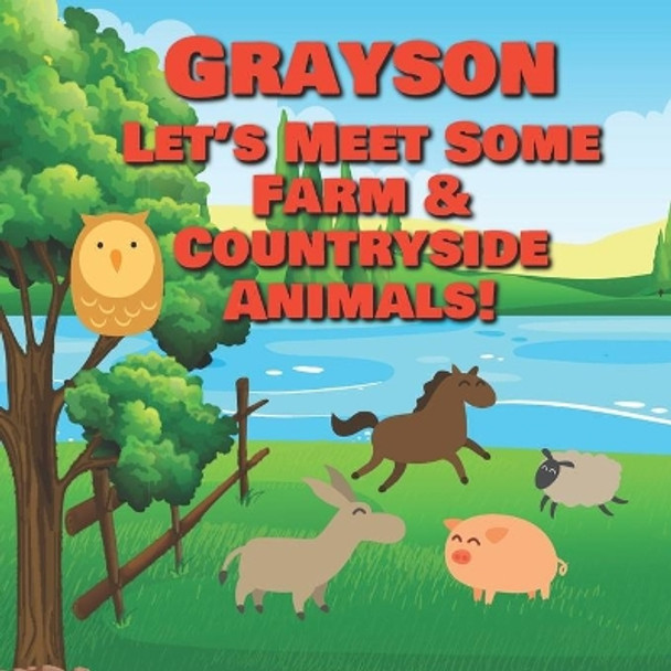 Grayson Let's Meet Some Farm & Countryside Animals!: Farm Animals Book for Toddlers - Personalized Baby Books with Your Child's Name in the Story - Children's Books Ages 1-3 by Chilkibo Publishing 9798630403155