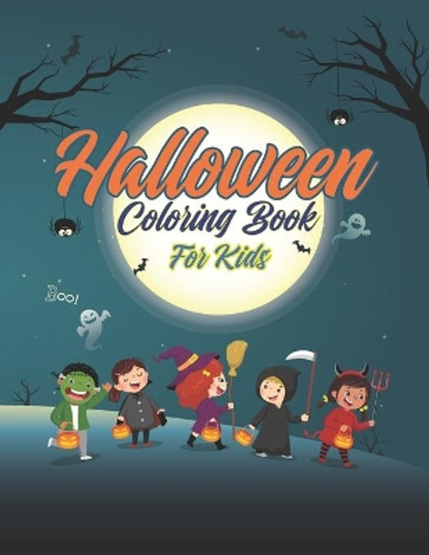 Halloween Coloring Book For Kids: Glossy cover, 8.5 x 11 inches by Bookiny 9798681423881