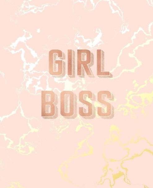 Girl Boss: Inspirational Quote Notebook, Beautiful Pink Marble and Gold - 7.5 x 9.25, 120 College Ruled Pages by Blush Marble Notebooks 9781704761886