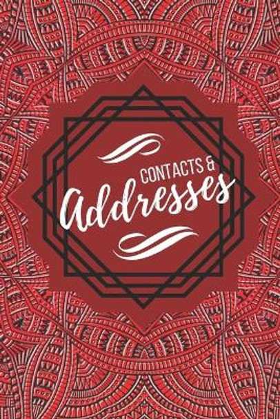 Contacts & Addresses: Geometric Design (Red, Black & White) Small 6&quot; X 9&quot; by Blank Publishers 9781790857272