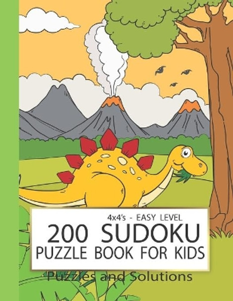 Sudoku Puzzle Book For Kids: Easy Level sudoku books for Beginner large print with solution Logic Puzzles Game for gift, children - 4x4's / 200 Puzzles Two Puzzle Per Page (Volume 3) by Rinda Ksuz 9798696666280