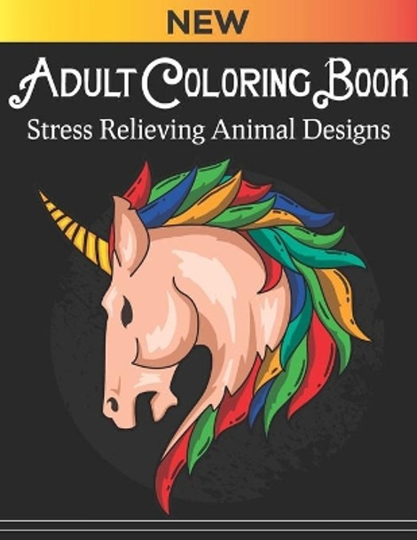 Adult coloring book Stress Relieving Animal Designs: Best collection of different animals and different designs coloring books for adults women men and who loves animal coloring by Artery Of Leaves 9798688632989