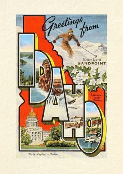 Vintage Lined Notebook Greetings from Sandpoint, Idaho by Found Image Press 9798385414000