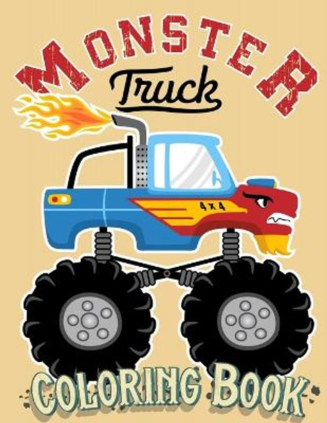 Monster Truck Coloring Book: For Kids Ages 4-8 Big Print Unique Drawing of Monster Truck, Cars, Trucks, Мuscle Cars, SUVs, Supercars and more Popular Cars Coloring For Boys by Happy Hour Coloring Book 9784183376978