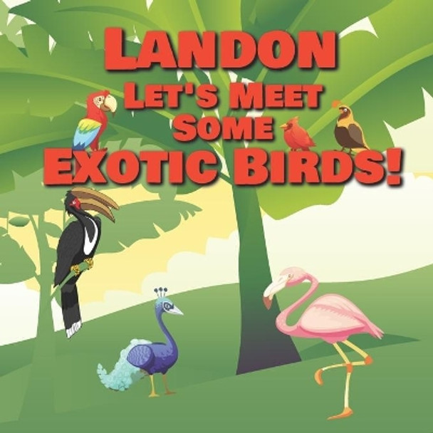 Landon Let's Meet Some Exotic Birds!: Personalized Kids Books with Name - Tropical & Rainforest Birds for Children Ages 1-3 by Chilkibo Publishing 9798563601215