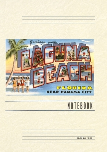 Vintage Lined Notebook Greetings from Laguna Beach, Florida by Found Image Press 9798385410101