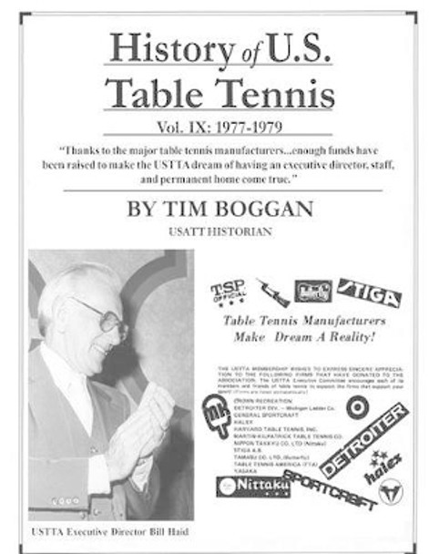 History of U.S. Table Tennis Volume 9 by Tim Boggan 9781495999840