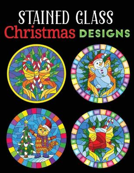 Stained Glass christmas designs: 30+ Christmas Holiday Designs to Draw (Coloring Book for Relaxation) by Jane Christmas Press 9798563913639