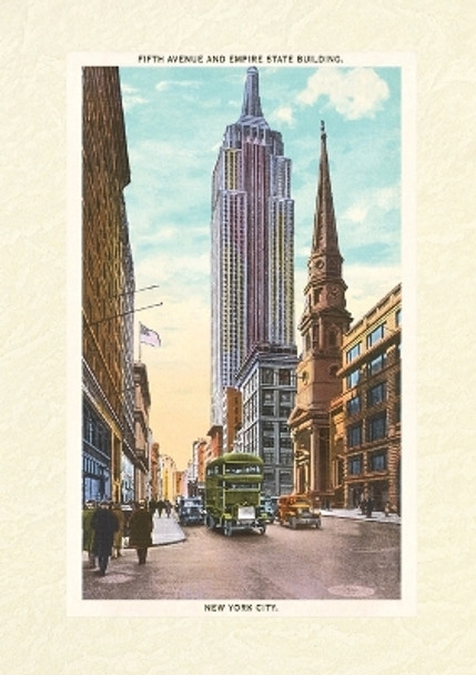 Vintage Lined Notebook Fifth Avenue, Empire State Building, New York City by Found Image Press 9798385457342