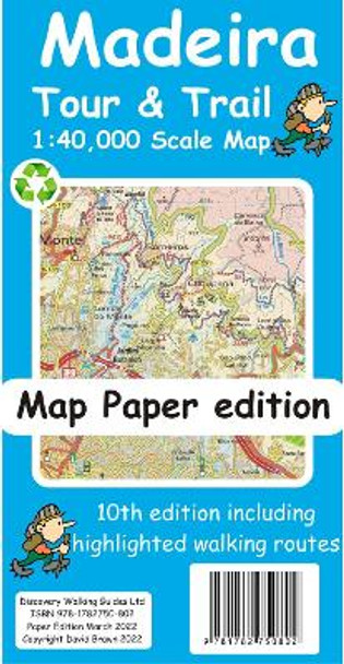 Madeira Tour and Trail Map paper edition by David Brawn