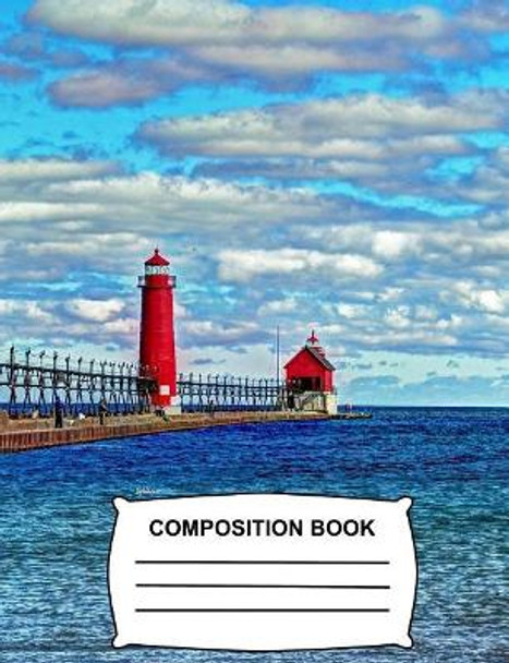 Lighthouse Composition Book: Graph Paper 4x4 Ocean View Notebook for School, Class and Office Stationary by Firefly Journals 9781726344968