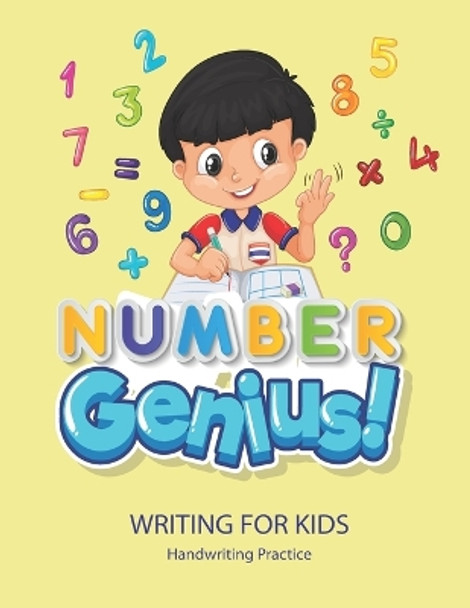 Number Genius: Handwriting Practice Book For Kids Writing Page and Coloring Book: Numbers 1-10: For Preschool, Kindergarten, and Kids Ages 3+:8.5x11: 50 pages: Full colour interior: Gray Cover by Satapol Ceo 9798676385729